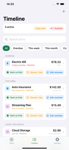 Bill Tracker: BillAhead Screenshot 4 of 10