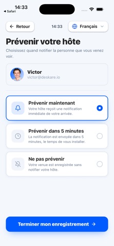 Deskare Visitors Kiosk screenshot
