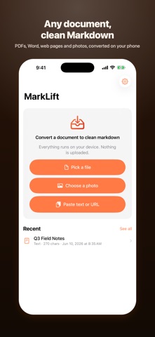 MarkLift iPhone screenshot