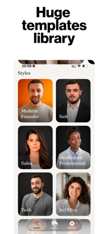 AI Headshot Generator: BizPic iPhone screenshot
