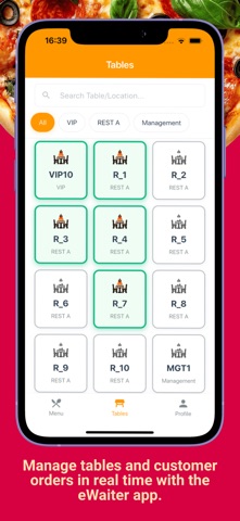 eWaiter Waiter App screenshot