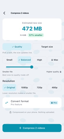 Squish: Video Compressor screenshot