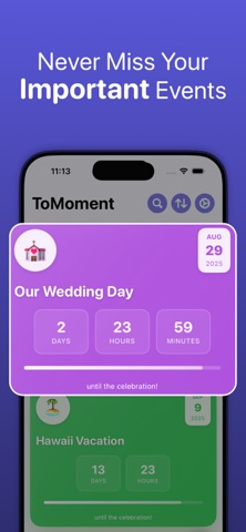 Event Countdown: ToMoment Screenshot 1 of 6