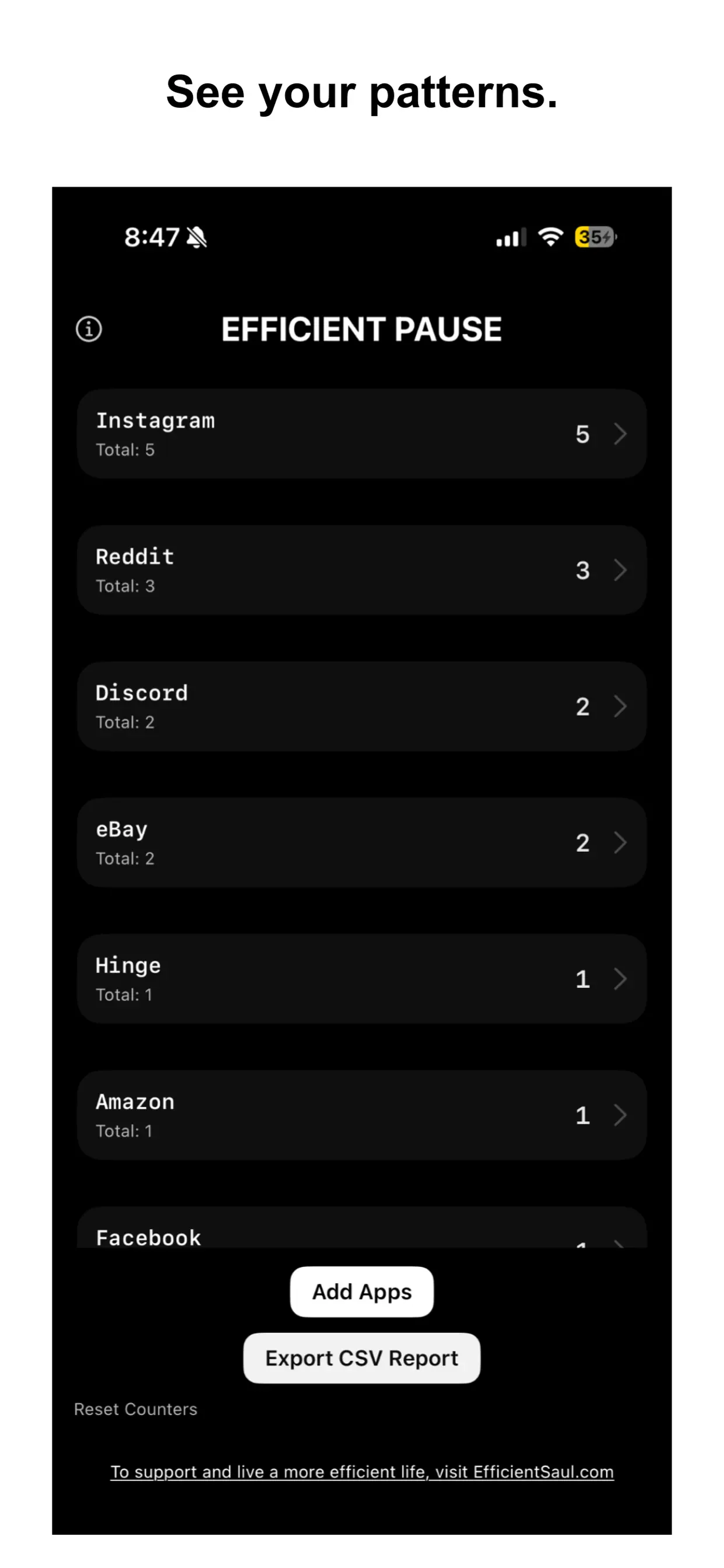 #6. Efficient Pause (iOS) โดย: Efficient Saul