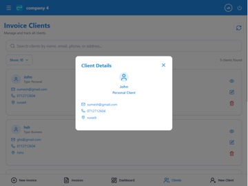 Infinit Invoice iPad screenshot