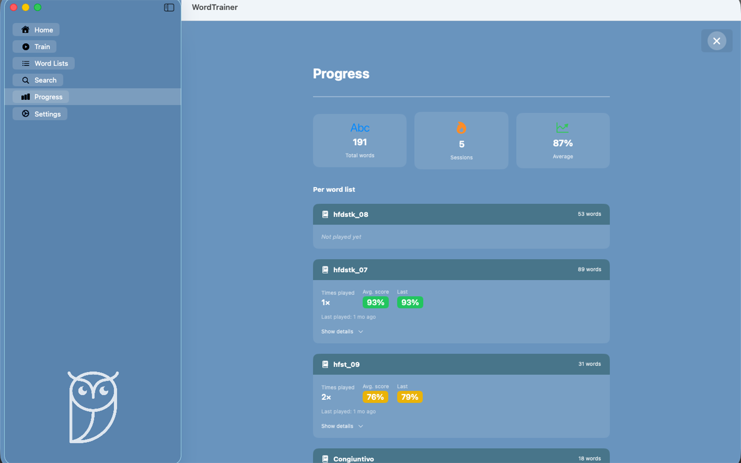 Wordtrainer screenshot 17