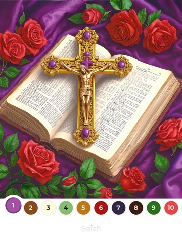 Selah - Bible Coloring Game iPad screenshot
