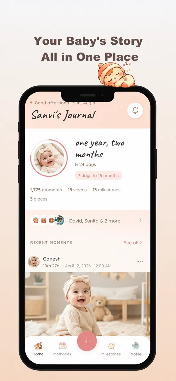 Screenshot #2 pour Aanvi: Album & journal bébé