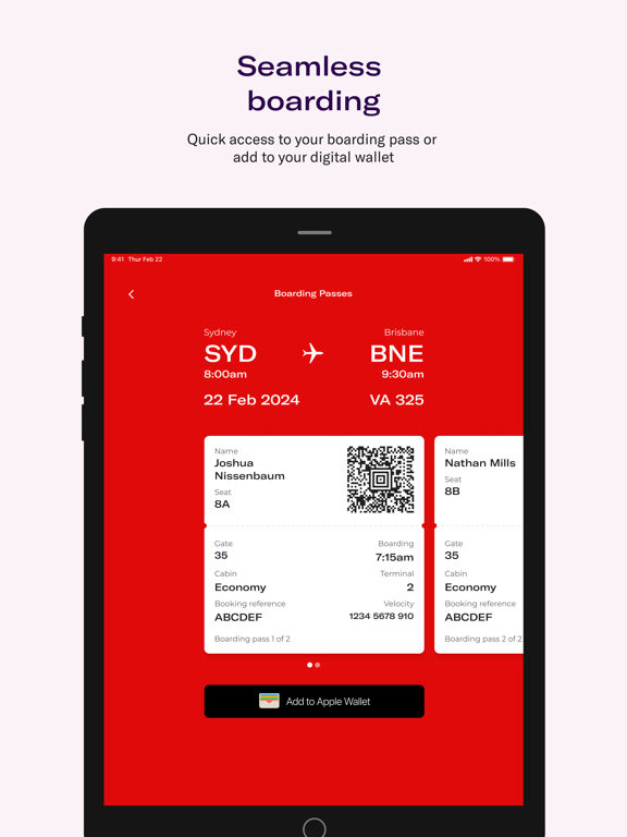 Virgin Australia iPad screenshot 6 - Travel app