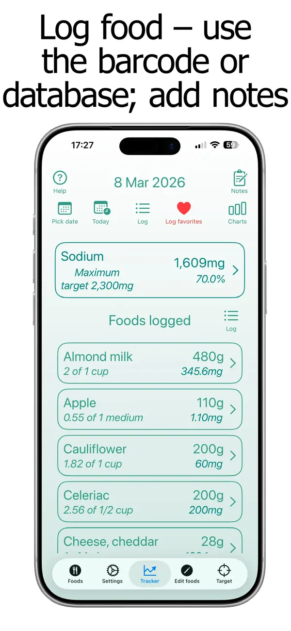Screenshot #3 pour Sodium Counter and Tracker
