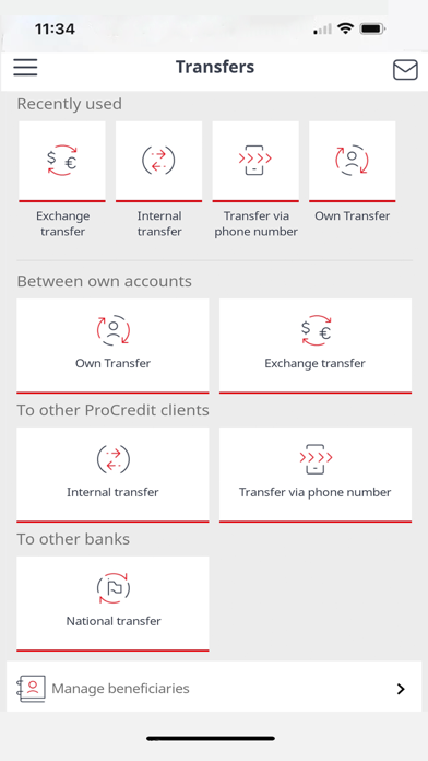 ProCredit m-banking Romania Screenshot