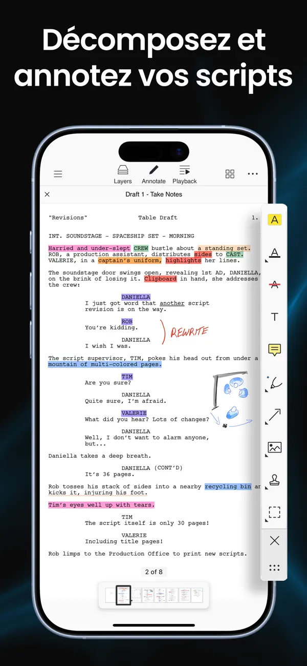 Screenshot #2 pour Scriptation: PDF Cinéma & TV