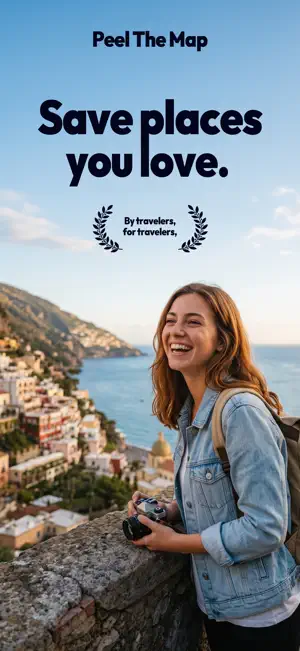 Peel The Map: Free Travel App screenshot 1