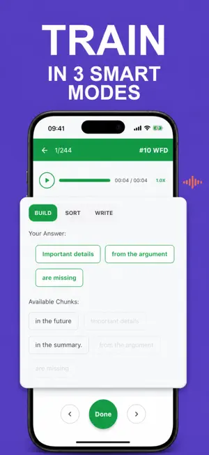 PTE Flow: WFD Practice screenshot 2