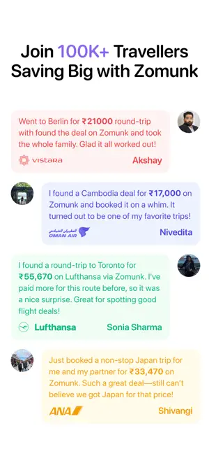 Zomunk: Curated Flight Deals screenshot 3