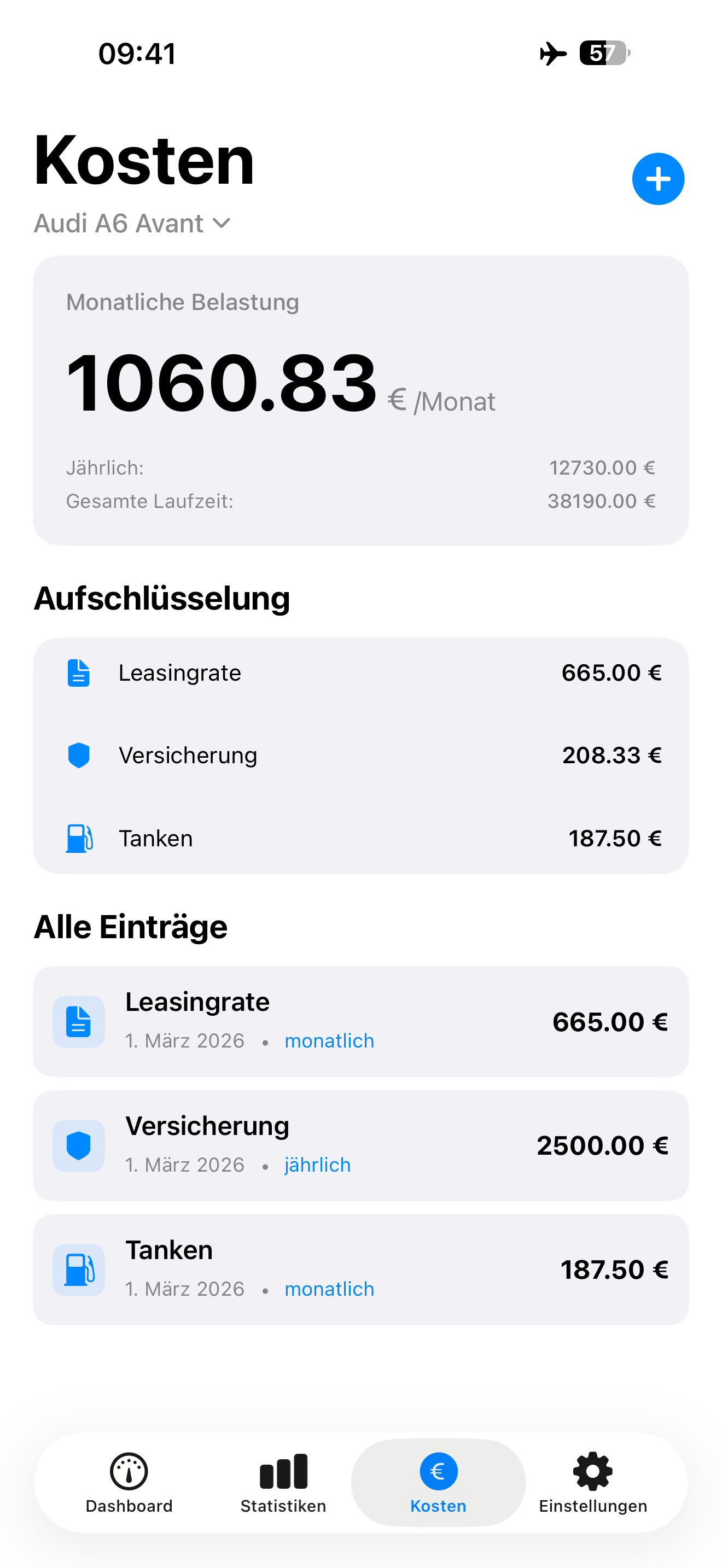MyLeaseLog - Leasing Manager
