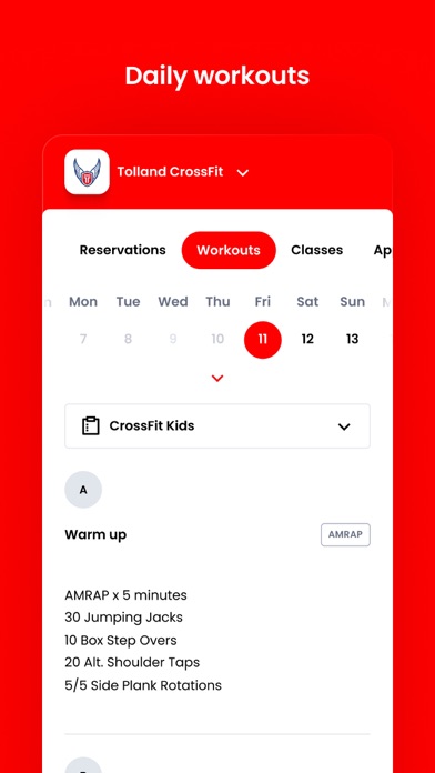 Tolland CrossFit Screenshot