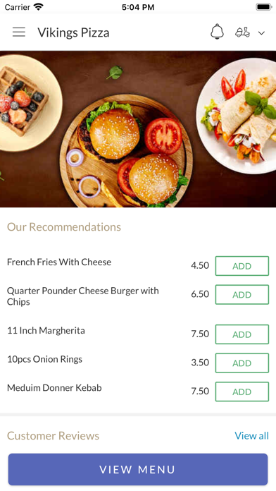 Vikings Pizza York. Screenshot