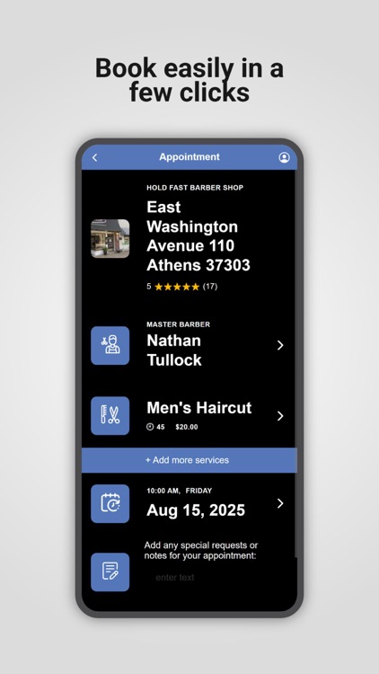 Hold Fast Barber Shop app