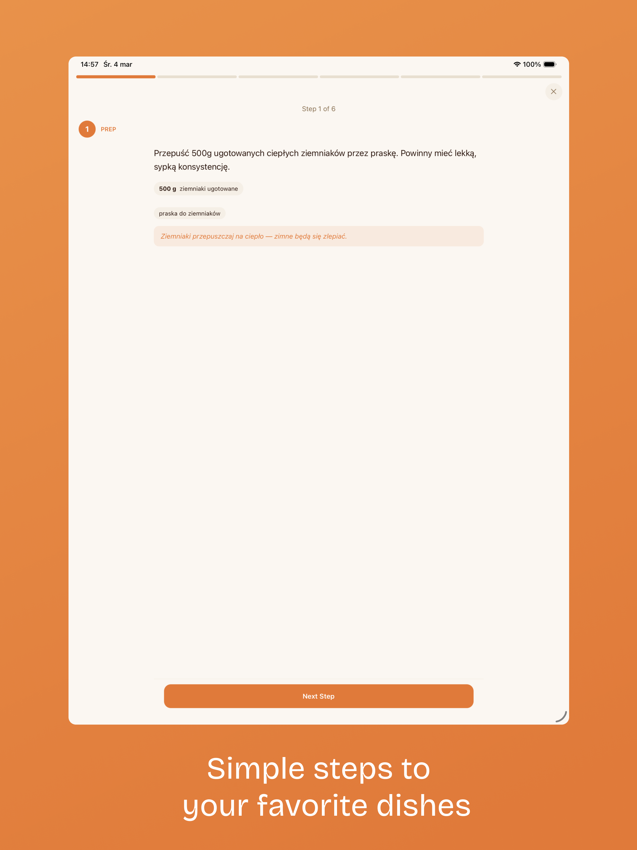 simmer: step by step cooking