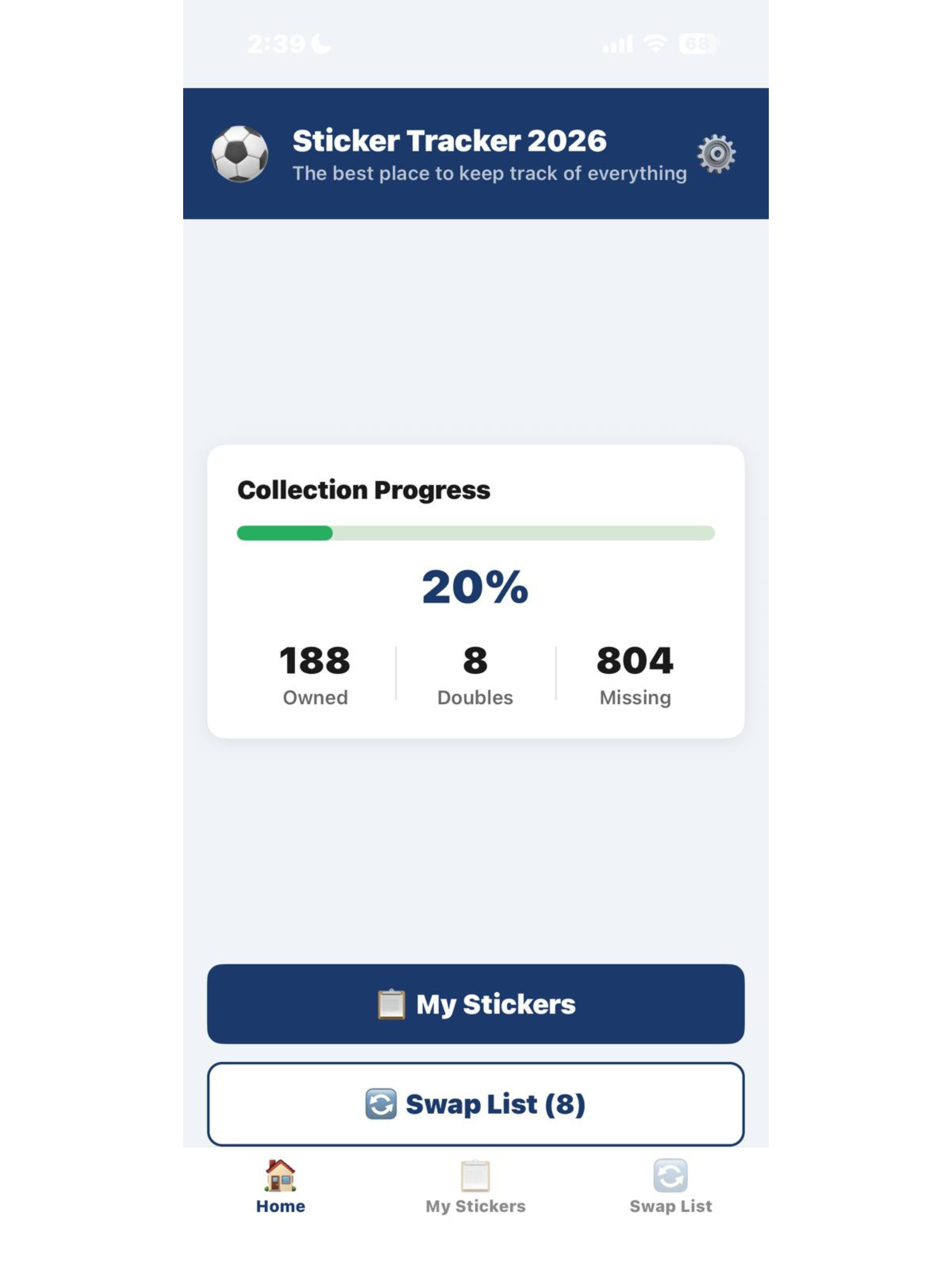 Sticker Tracker 2026