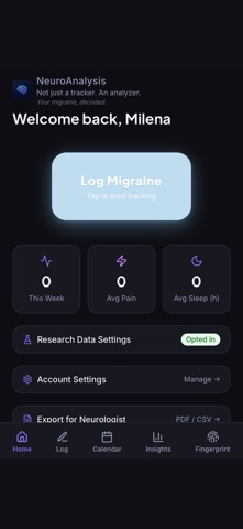 NeuroAnalysis app screenshot