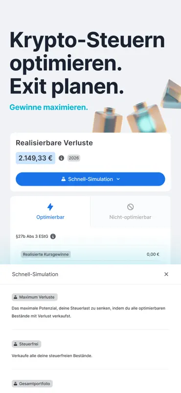 Blockpit: Krypto-Steuer-App screenshot 4 of 5