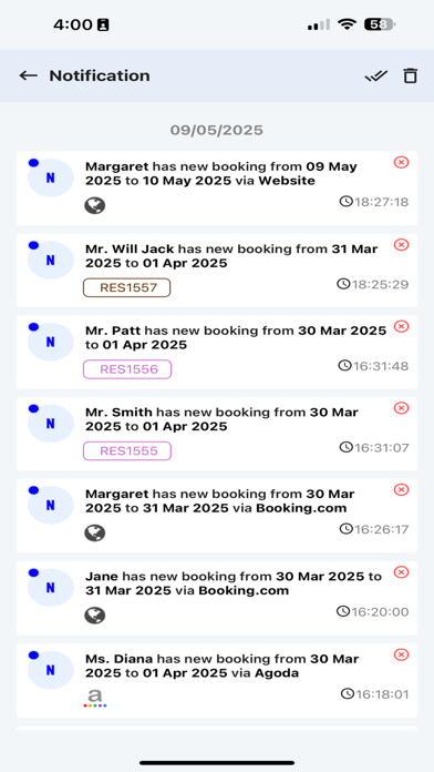 Hotel PMS and Channel Manager Screenshot