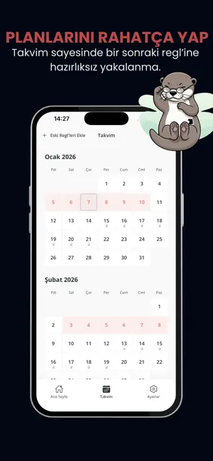 Otter - Regl Takvimi & Takip screenshot 3