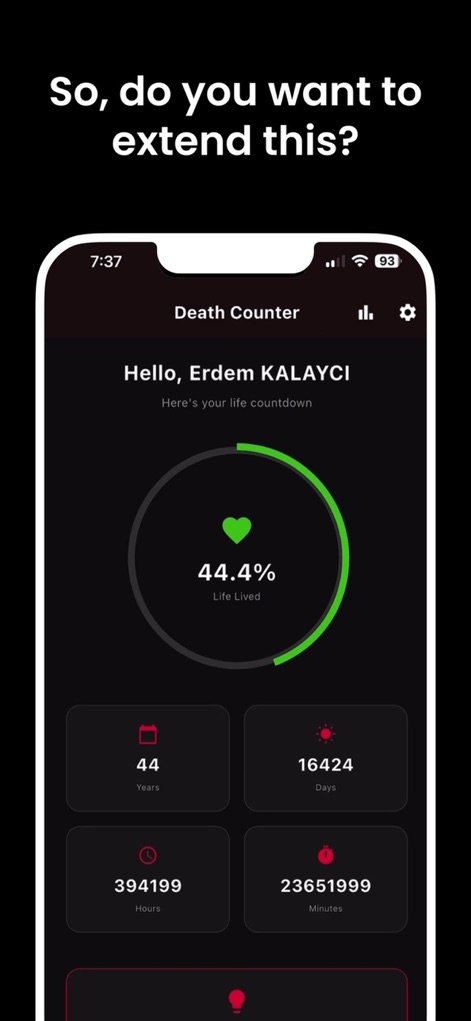 Death Counter Life Tracker - Health & Fitness App | MWM