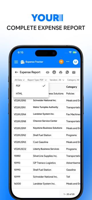 Business Expense Tracker App Screenshot 4 of 7