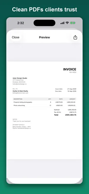 FairInvoice: Invoice Maker App screenshot 3