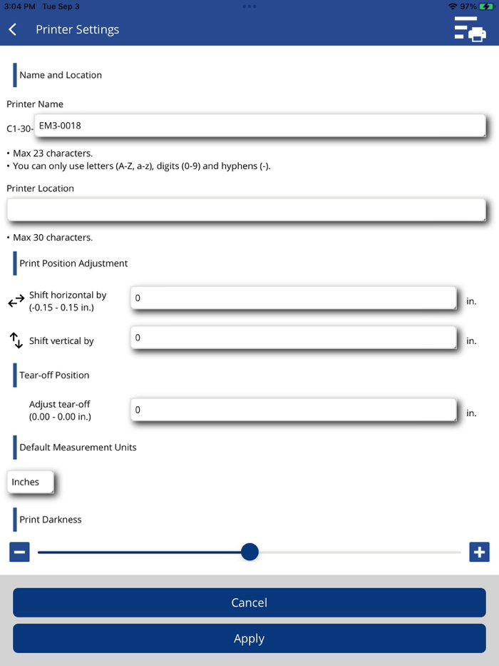 PDC Printer Application