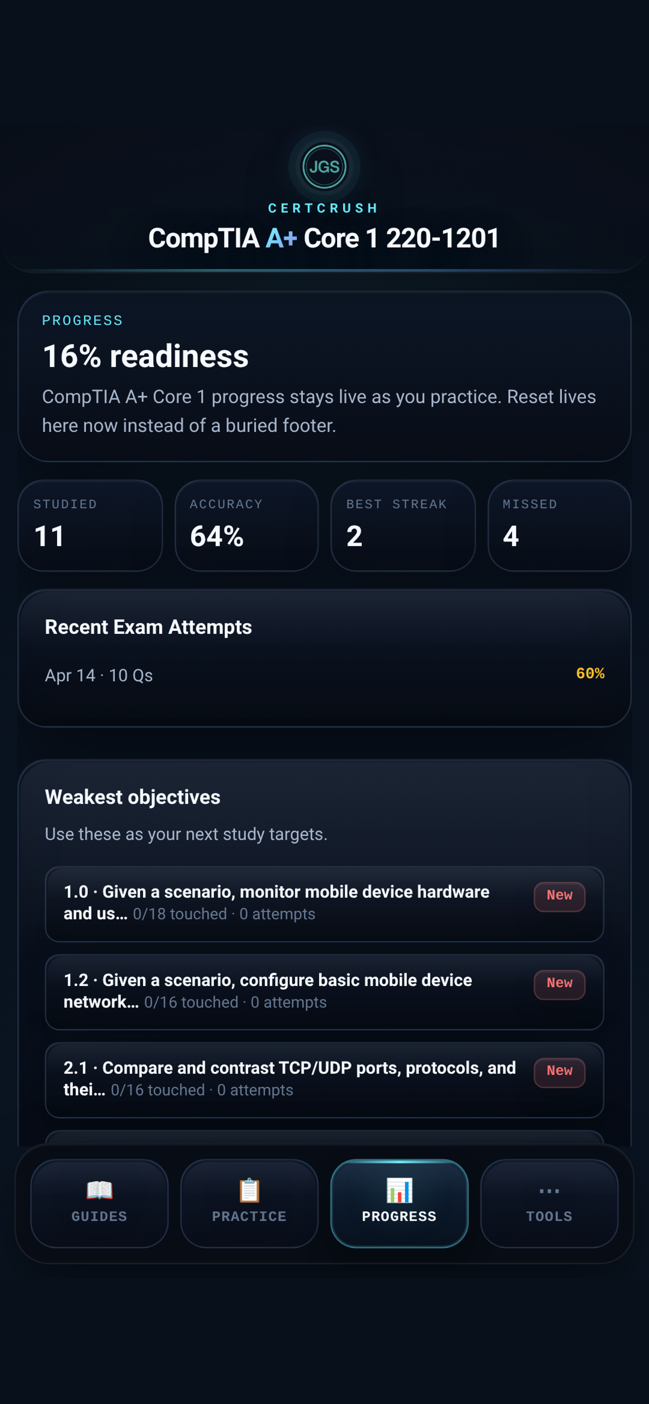 CertCrush: A+ Core 1 220-1201