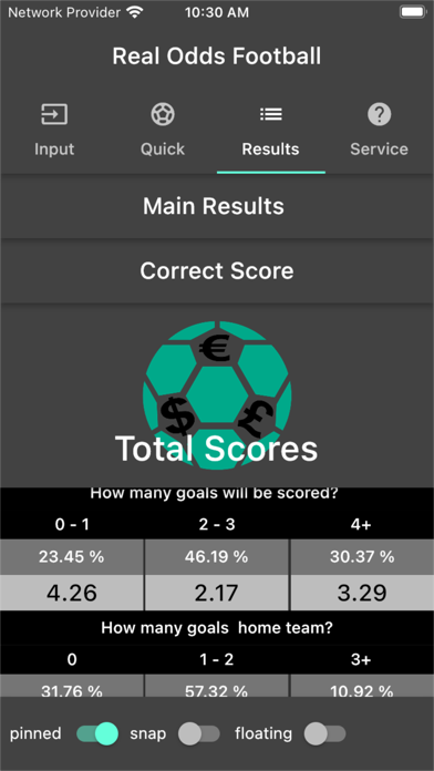 Real Odds Football Screenshot