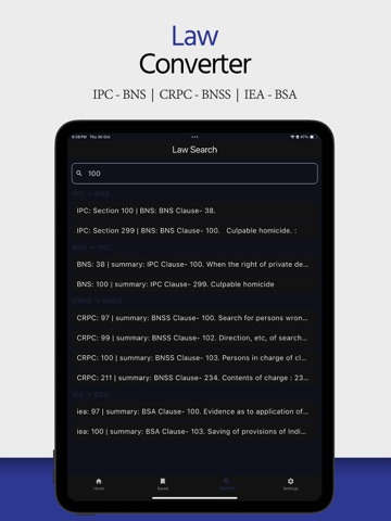 IPC-BNS Law Converter iPad screenshot