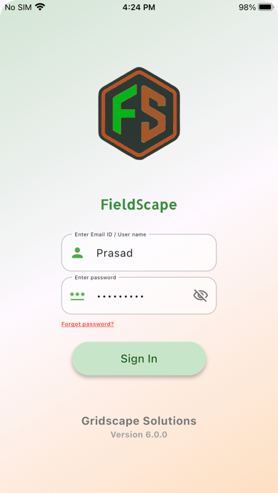 FieldScape app screenshot