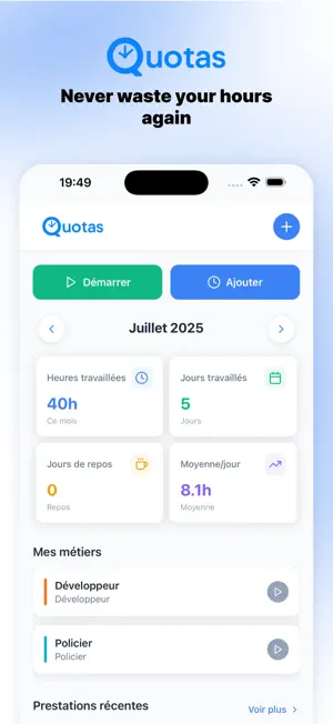Quotas - Time management screenshot 1