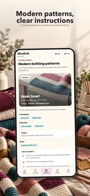MiraKnit: Learn to Knit screenshot 4