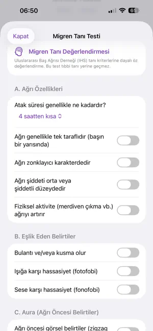 MigrenTakip+ screenshot 4