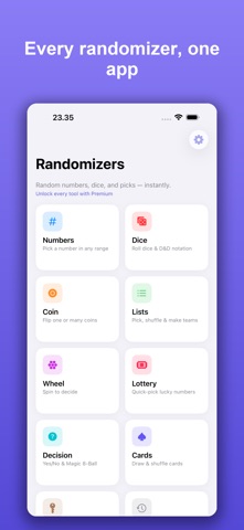 Random Number Generator Tools iPhone screenshot