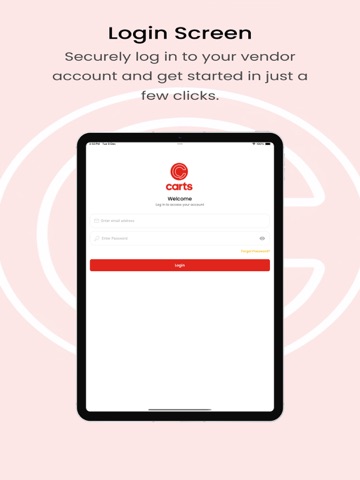 CartsVendorApp iPad screenshot