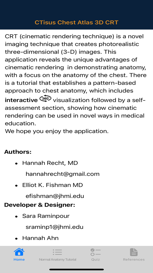 #1. CTisus Chest Atlas 3D CRT (iOS) Podle: Elliot Fishman