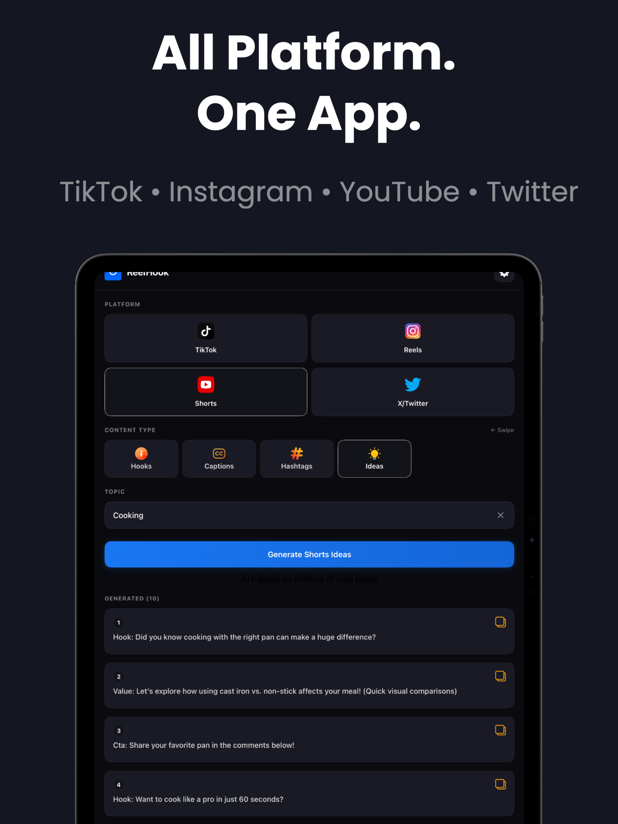 ReelHook – Viral Video Ideas screenshot 8