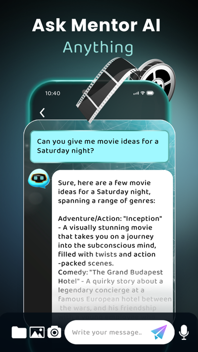 Mentor AI - Ask Chatbot & Art iPhone screenshot 1 - Productivity app