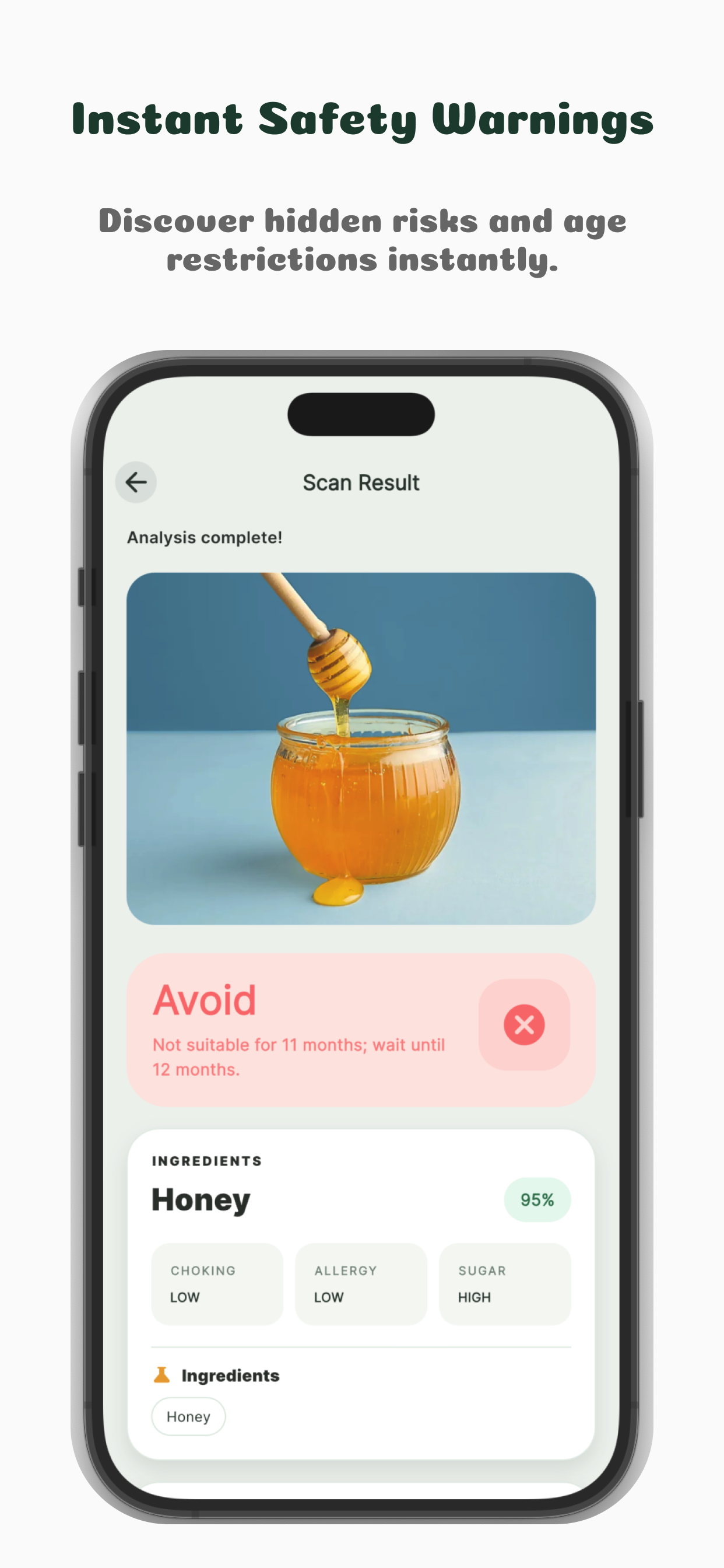 Baby Food Scanner AI