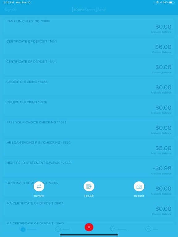 HomeStreet Mobile Banking iPad screenshot 5 - Finance app