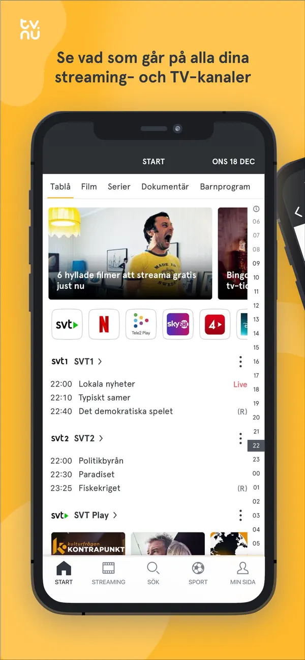 Screenshot #1 pour tv.nu: Streaming, TV & tablå