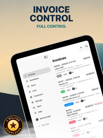 Invoice for Business iPad screenshot