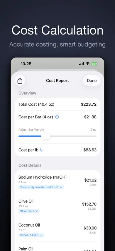 Soap Calculator - Lye & INS screenshot 5
